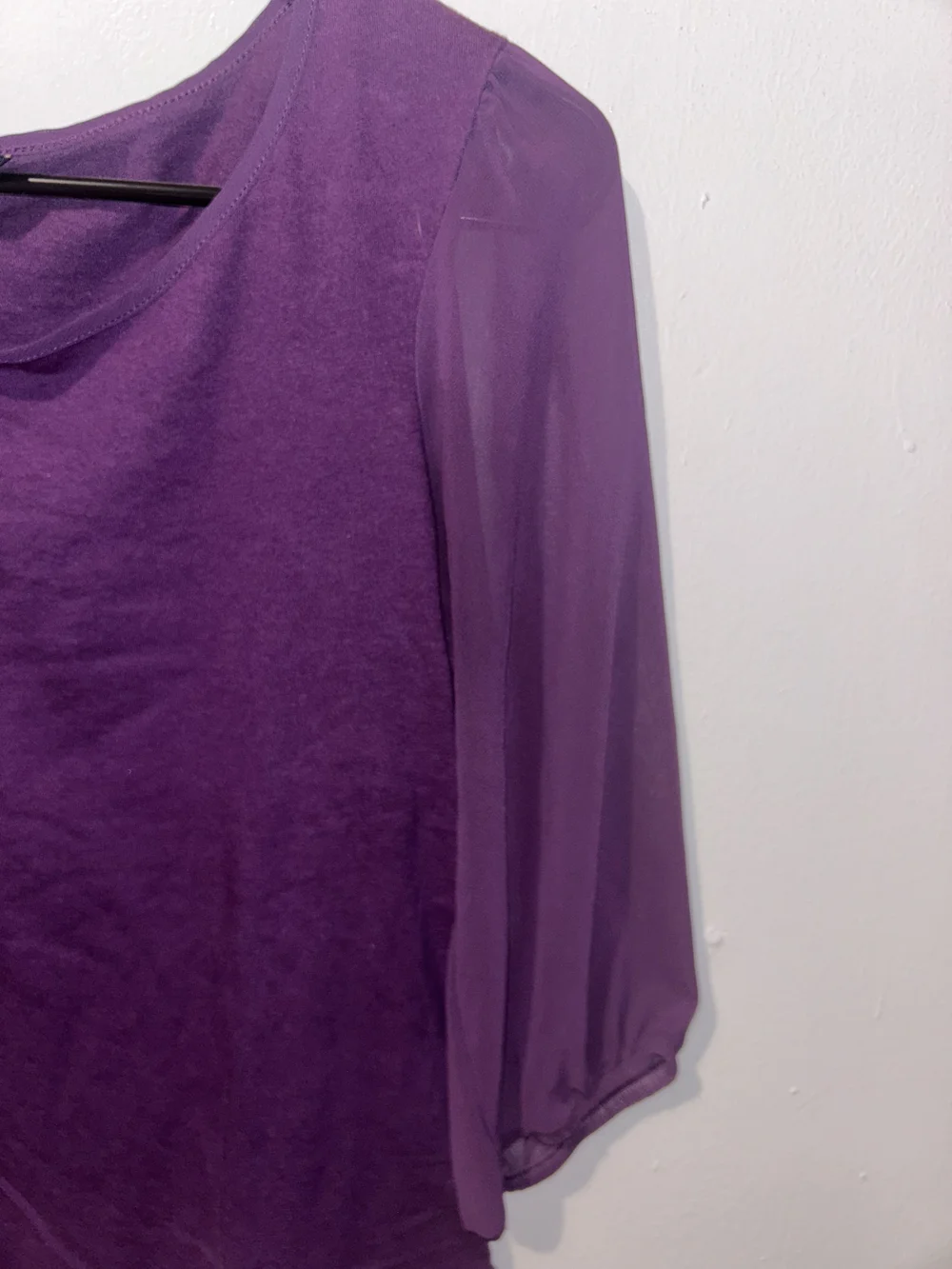 Banana Republic Purple Puff-Sleeve Blouse